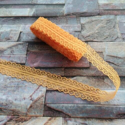 Beautiful Wholesale 10 Yards 28mm Width Orange Embroidery Lace Ribbon DIY Jewelry Clothing Accessories For Sewing