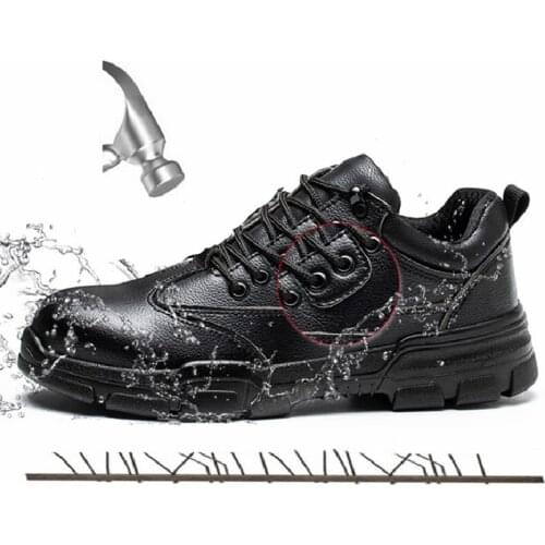 New Work Shoes Sneaker Steel Toe Safety Shoes Men Puncture-Proof Work Sneakers Male Indestructible Waterproof Work Boots Men