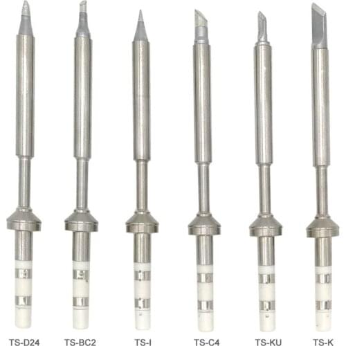 Original TS100 Mini Digital Soldering Iron Tip Replacement Bit Head B2 BC2 C4 D24 K I Ku ILS C1 Lead Free