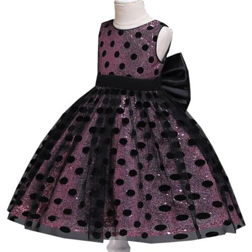 Summer Kids Dress for Girls Princess Sequin Dress Mash Dresses for Children Girl Children Dot Clothes Birthday Party Dresses