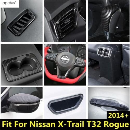 For Nissan X-trail T32 / Rogue 2014 - 2020 Window Lift Water Cup Holder Handle Bowl AC Air Gear Panel Cover Kit Trim Accessories
