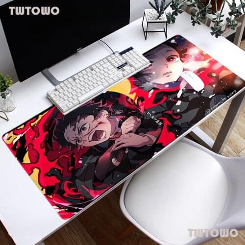 Rubber PC Computer Gaming mousepad Speed/Control Version Large Gaming Mouse Pad Demon Slayer