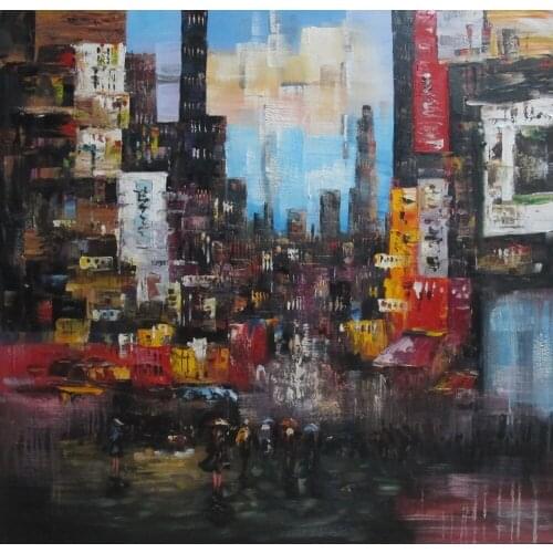 Hand painted impression oil painting New York City paintings on canvas for wall art