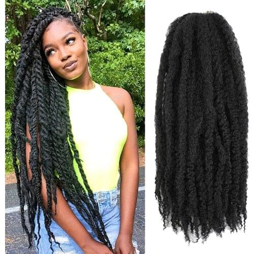 24inch Marley Twists Crochet Hair Marley Hair Long Afro Kinky Marley Braiding Hair Extension