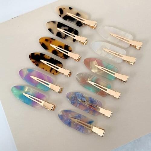 New 2PCS/1PC Leopard Acetate Geometric Hair Clips for Women Girls Headband Sweet Hairpins Barrettes Hair Accessories Set