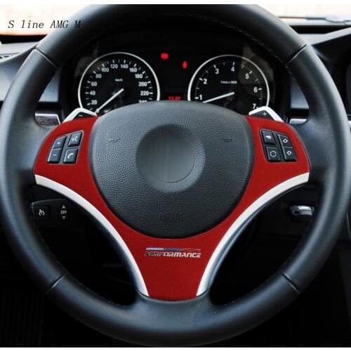 Suede Car Wrapping ABS Steering Wheel buttons Protector Cover Stickers Trim For BMW 1 3 Series E87 E90 Interior Auto Accessories