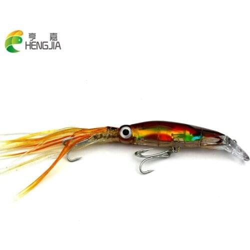 HENGJIA 1pc 14cm 40g plastic squid jig octopus fishing lures bass wobbler carp trout perch fishing baits pesca fishing tackles
