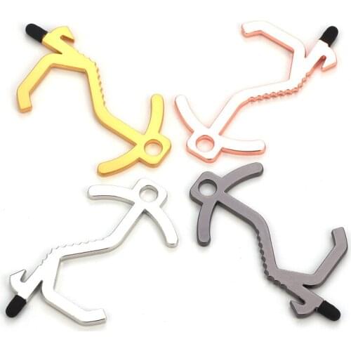 10pcs Contactless door opener press elevator keychain artifact alloy safety and sanitation no touch EDC door opener keychains