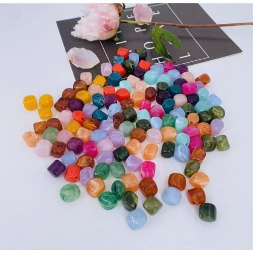 20pcs 8x11mm Acrylic Imitation Stone Beads Colorful Loose Beads For Jewelry Making DIY Ring Earring Pendant Necklace Accessories