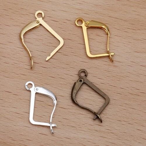 200 Pcs/Lot 13*20mm Metal Copper Earring Hook Earring Accessories DIY Jewelry Making