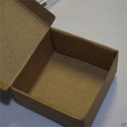 2018 50pcs 6.4x6.2x2.2cm Kraft Paper Box Wedding Gift Packaging For Candy Jewelry Handmade Soap Bakery Cake Cookie Chocolate