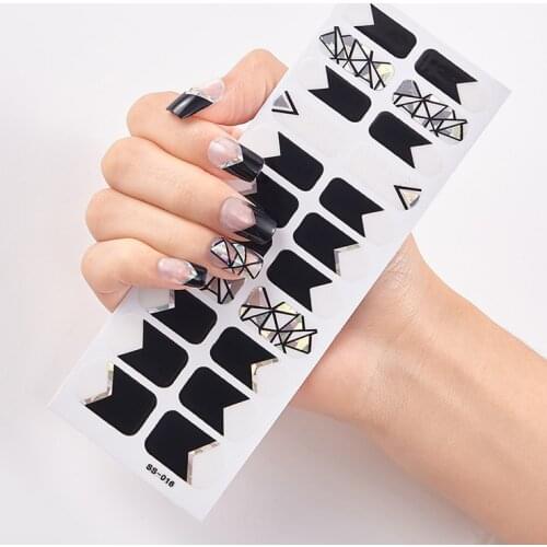 22 Tips/Sheet Solid Colors And Creative Nail Art Minimalist Design Fashion Nail Stickers Nails Art Decoration Nail Designs