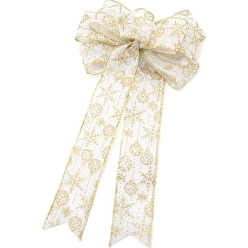 Christmas Bow On Large Manual Home Ornament 1pcs New Red Letters On Linen Hot Sale Fashion Festival Decor Handmade