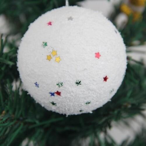 White Snow Balls For DIY Christmas Party Supplies Gifts DIY Christmas Tree Decoration Modelling PS Styrofoam Foam Ball D