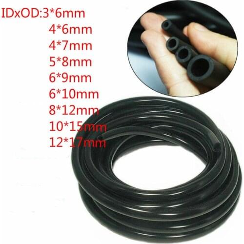 Black Smooth Nitrile Rubber Fuel Tubing Petrol Diesel Oil Line carburetor Hose Pipe 1Meter 3mm~12mm