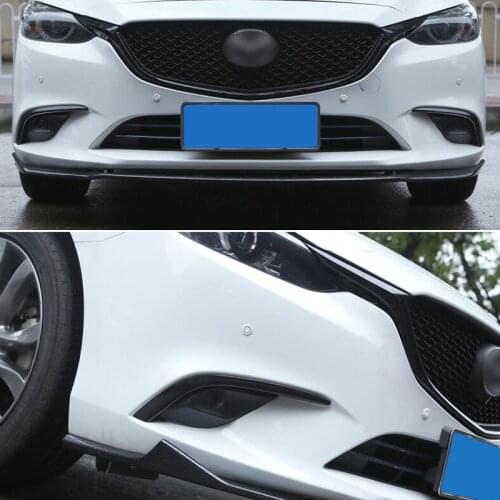 For Mazda 6 Atenza M6 2017 2018 Car Styling Chrome Front Head Fog Light Lamp Cover Trim Bumper Molding Garnish Eyebrow Eyelid