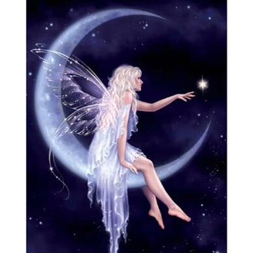 5D DIY Diamond Painting Square Round Diamond Character Picture Butterfly Fairy Picture Cross Stitch Mosaic Diamond Gift WG2776