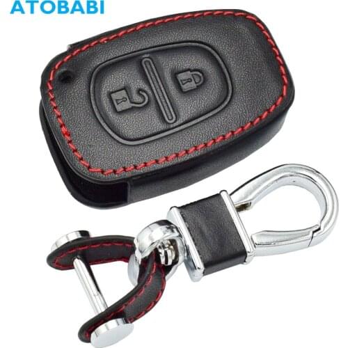 Leather Car Key Cover For Renault Trafic Vauxhall Opel Vivaro Nissan Primastar 2 Buttons Remote Fob Case Keychain Protector Bag