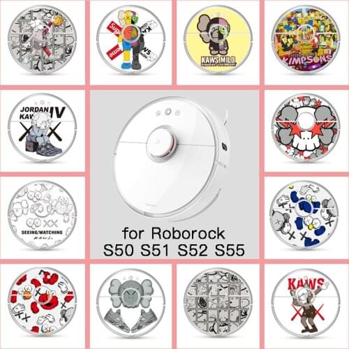 Provide Customized Custom Fashion Sticker for Roborock S50 S51 S52 S55 Robot Robotic Vacuum Cleaner Skin Spare Parts Accessories