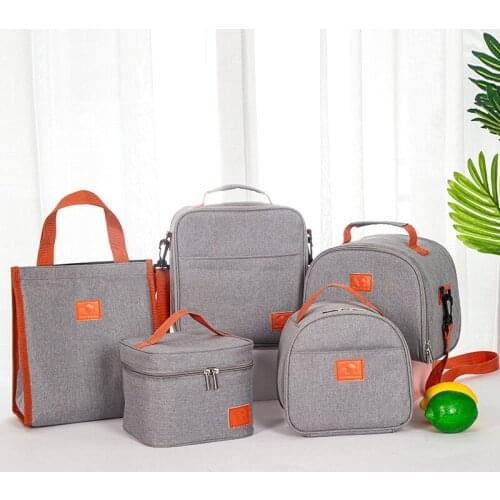 Fashion Portable Oxford Cloth Insulated Thermal Cooler Lunch Box Food Bag For Women Work Picnic Office Lunch Bag