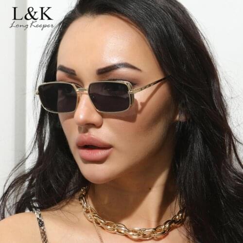 Small Rectangle Sunglasses Women Luxury Brand Metal Frame Classic Vintage Punk Sun Glasses Men Driving Eyeglasses Oculos De Sol