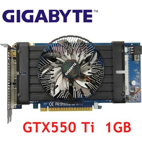 GIGABYTE Graphics Card Original GTX550 Ti 1GB 192Bit GDDR5 Video Cards for nVIDIA Geforce GTX 550Ti 1G Mini HDMI DVI GTX650 750