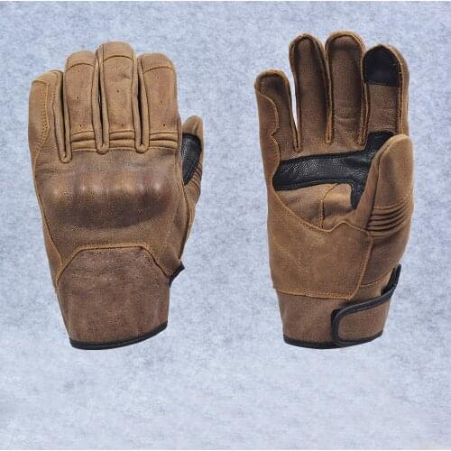 Palmer Motorcycle Bike Leather Retro Urban Classic Gloves Motocross Motorbike Mens Riding Gloves
