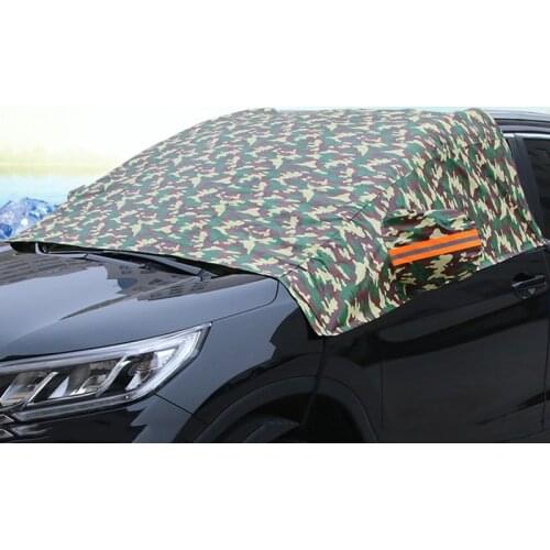Half Car Cover Protector Waterproof Outdoor Snow Dust Rain Resistant Shield Car Covers Solar Protection Sunscreen Reflective