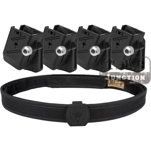IPSC USPSA IDPA Competition High Speed Shooting Inner & Outer Belt w/ 4x Universal CR Speed Shooters Pistol Magazine Pouch