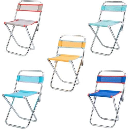 Stainless Steel Folding Fishing Stool Portable Sturdy Mesh Pony Zha Fishing Stool Color Random