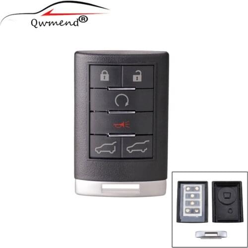 Replacement for 2007-2014 Cadillac Escalade ESV EXT Remote Key Fob 6 Buttons Shell Case