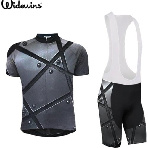 Widewins 2017 New Quick Dry Breathable cycling jersey for men short sleeve Bicycle clothing cycling shirt Metal 7166