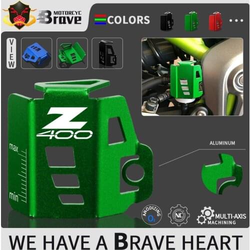 LOGO Z 400 Motorcycle Rear Fluid Reservoir Guard Cover Protector For KAWASAKI Z400 2017 2018 2019 z400 z 400