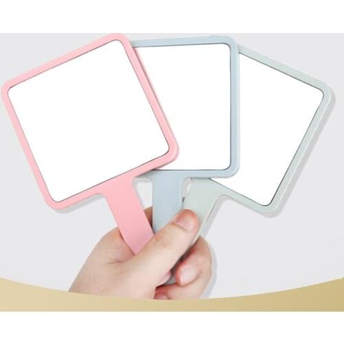 CASHOU46 Handle Mirror Square Makeup Mirror Handheld Vanity Mirror Hand Mirror Salon Makeup Vanity Cosmetic Compact Mirror for