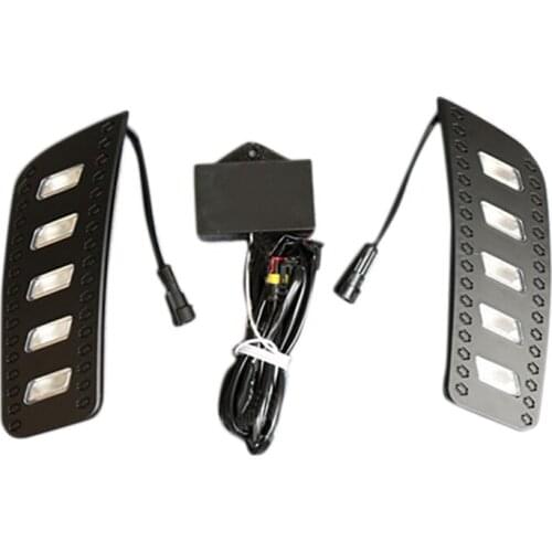 1Pair Car Front Led Daytime Running Lights Daylight Fog Lights for Ford Ranger Px1 T6 Mk1 2011 2012 2013 2014