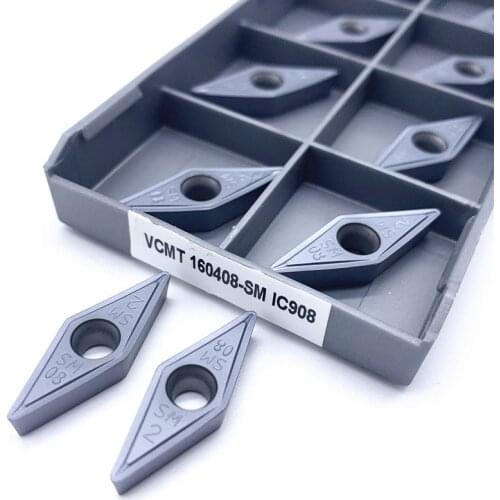 10Pcs VCMT160408 SM IC907/ IC908 Internal Turning Tools Carbide inserts Lathe cutter Cutting Tool CNC tool parts Tokarnyy