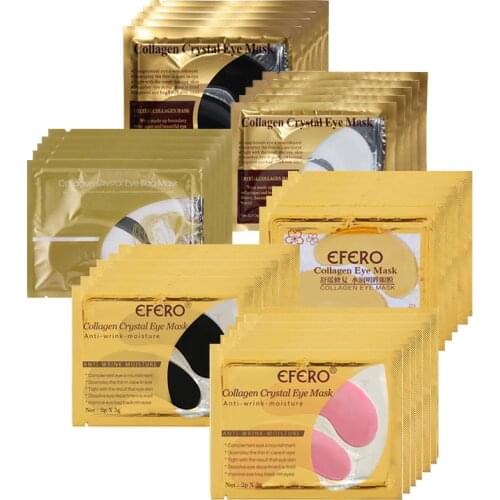 20-100pairs Crystal Collagen Eye Mask Eye Patches Anti Aging Wrinkle Moisturizing Gels Eyes Pads Dark Circles Remover Face Mask