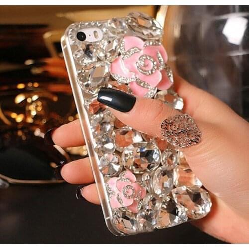 3D Bling Diamond Phone Case For VIVO Y93 Y91 Y95 Y85 Y83 Y71 X21 X20 X23 X27 X50 X30 Pro V15 V9 Clear Rhinestone Glitter Cover