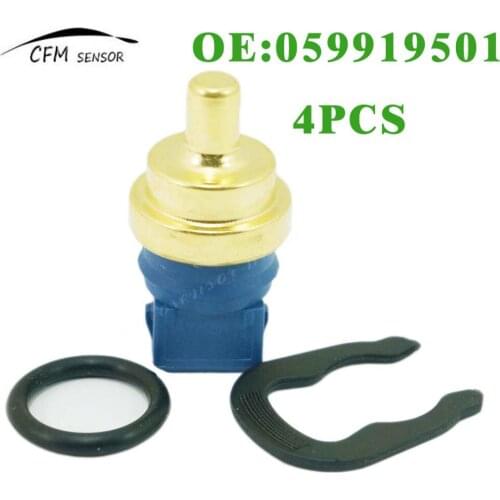 4PCS New 059919501 Fits for Audi Volkswagen Water Coolant Temperature Sensor Part Number