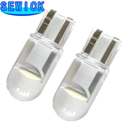 500PCS T10 LED W5W LED 168 501 2825 WY5W COB LED Car License Plate Light Wedge Parking Light Side Door Bulb Instrument Lamp Auto