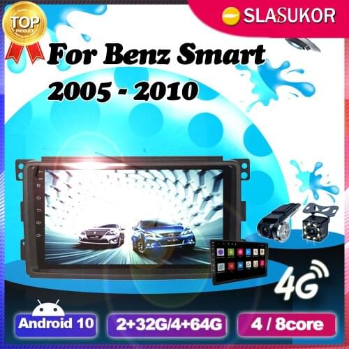 Android For Mercedes/Benz Smart Fortwo 2005 2006 2007 2008 2009 2010 Car Radio Navigation GPS Head Unit Mirror Link No 2din DVD