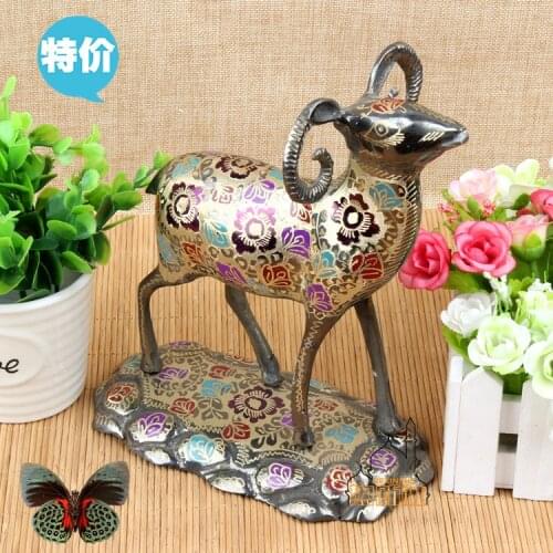 Pakistan bronze bronze ornaments mascot of the year of the goat sheep lucky Zodiac sheep sheep blessing Home Furnishing decorati