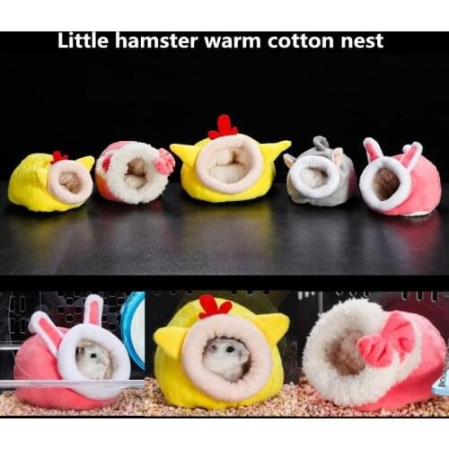 Hamster House Guinea Pig Hamster Cotton House Pet Bed House Small Animal Nest Winter Warm For Rodent/Guinea Pig/Rat/Hedgehog