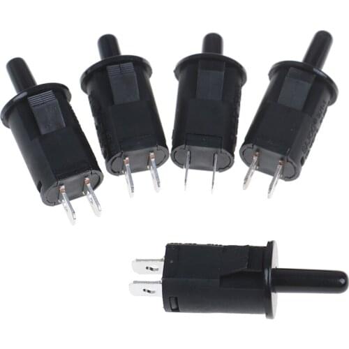 125-250V Door Switch Refrigerator Cabinet Light Disinfection Cabinet Wardrobe Closed Press Button Switch Black