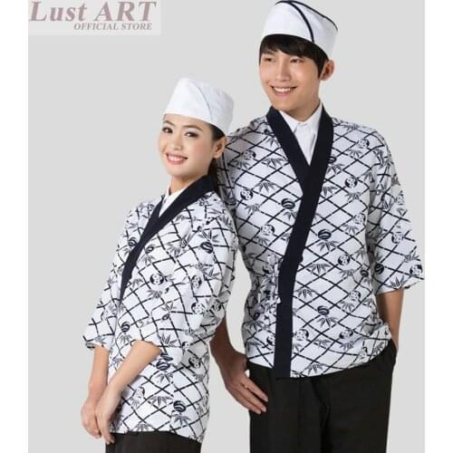 Food Service sushi chef uniform restaurant waitress uniforms japanese restaurant uniforms japanese chef jacket B042