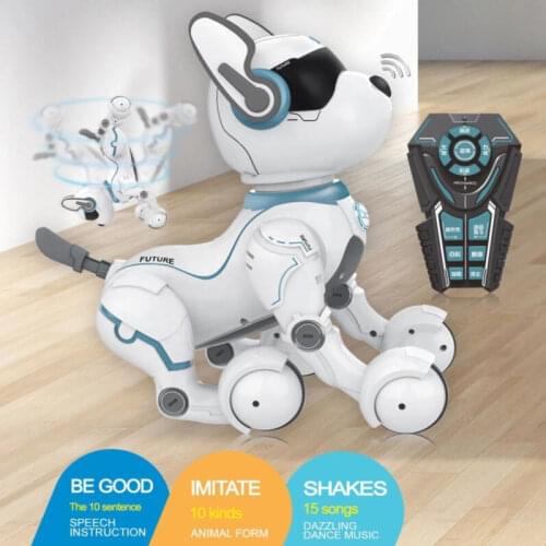 Voice Control Speech Instruction Leidy Dog Intelligent Imitation Encyclopedia Teaching Programmable Robot Lifelike RC Robot Dog