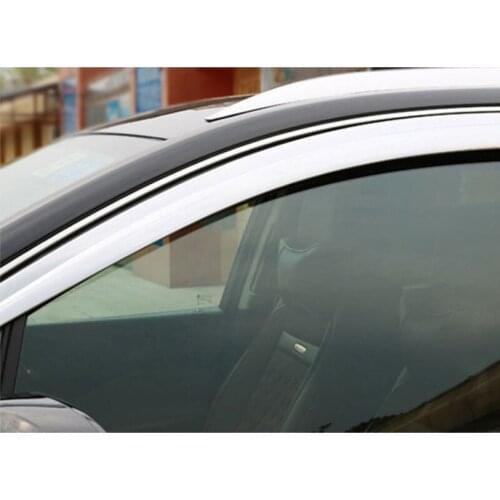 Hot sale 6 Piece ABS plating decorative Awnings shade rain sun wind deflector window visor for Envision 2014-2018