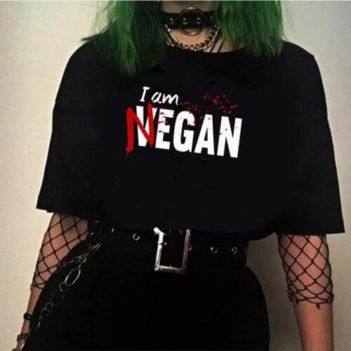 The Walking Dead Negan t-shirt men 2021 casual vintage ulzzang plus size tshirt top tees vintage couple clothes