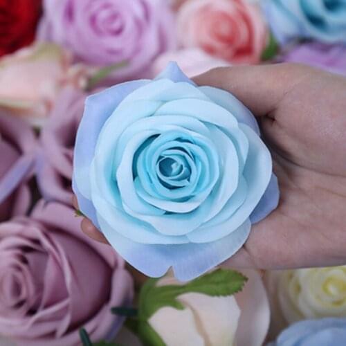 5Pcs Artificial Rose White Silk False Rose Simulation Head High Quality DIY Wedding Party Home Decoration Scrapbook Accessories