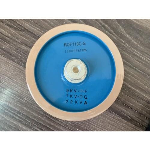 Round ceramics Porcelain high frequency machine new original high voltage RDF110C-S 1500PF 9KVHF 7KVDC 22KVA